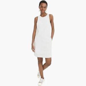J Crew white denim shift dress size 18